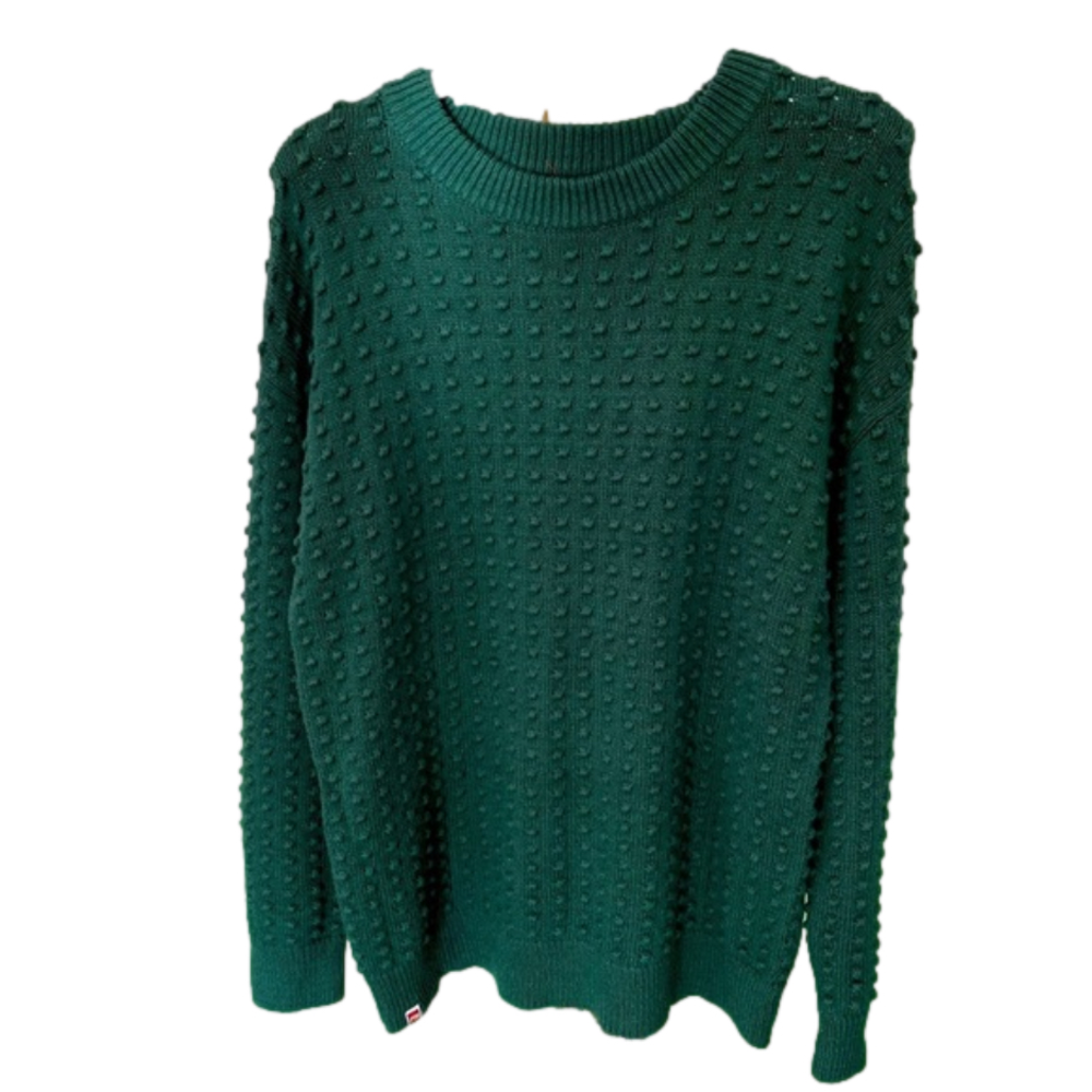 Men’s Lego brand pattern sweater forest green oversized